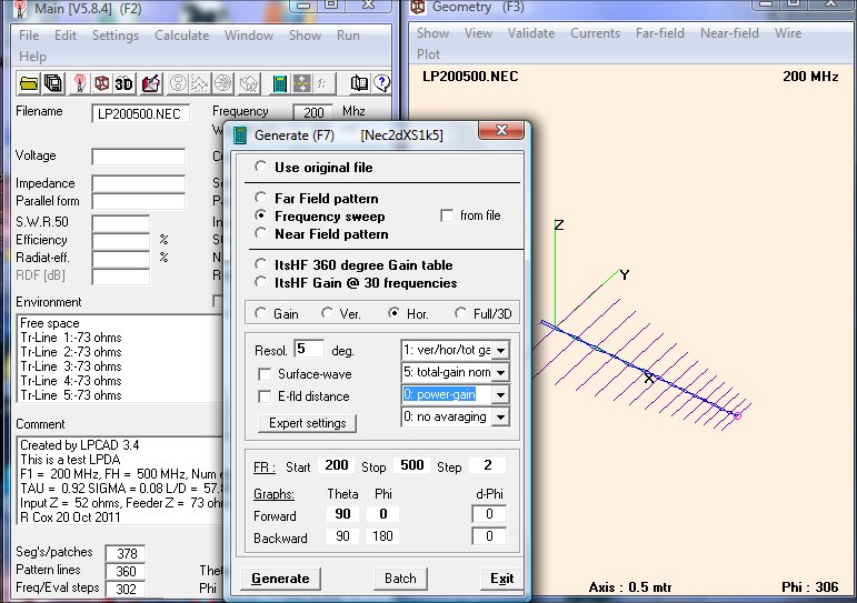 WB0DGF Antenna Site LPCAD Log Periodic Antenna Design